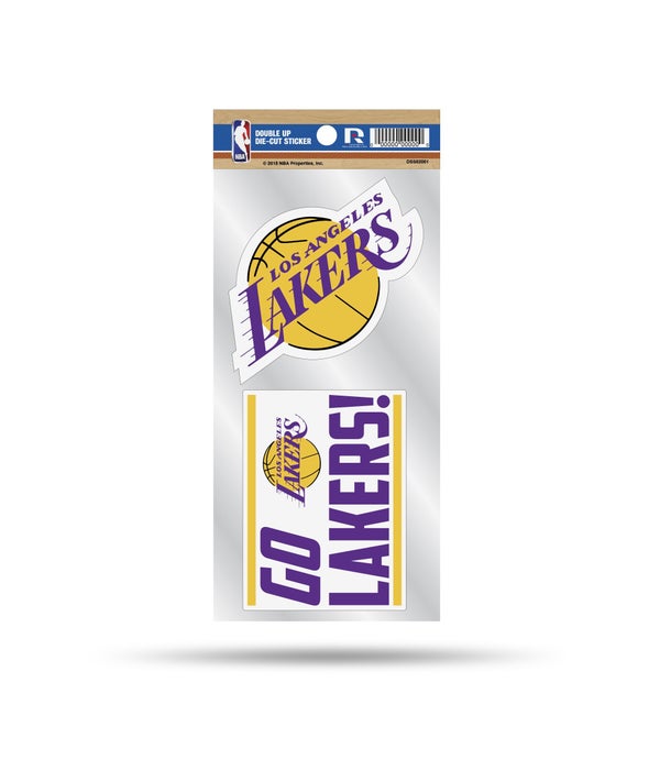 LOS ANGELES LAKERS DOUBLE UP DECAL