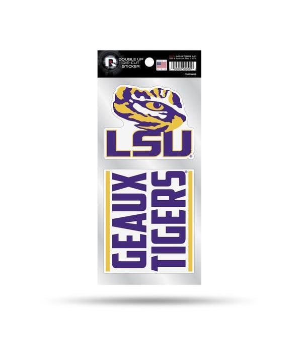 LOUISIANA STATE UNIVERSITY DOUBLE UP DECAL