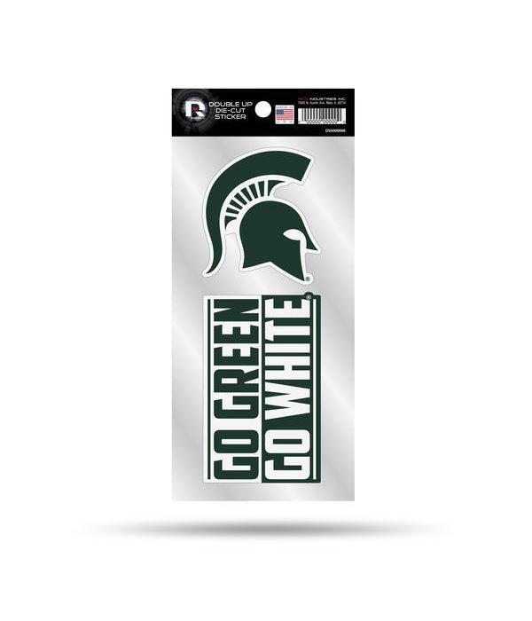 MICHIGAN STATE SPARTANS DOUBLE UP DECAL