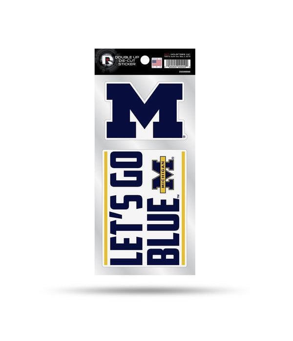 MICHIGAN WOLVERINES DOUBLE UP DECAL