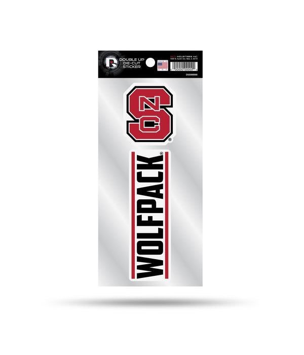 NORTH CAROLINA STATE WOLFPACK DOUBLE UP DECAL