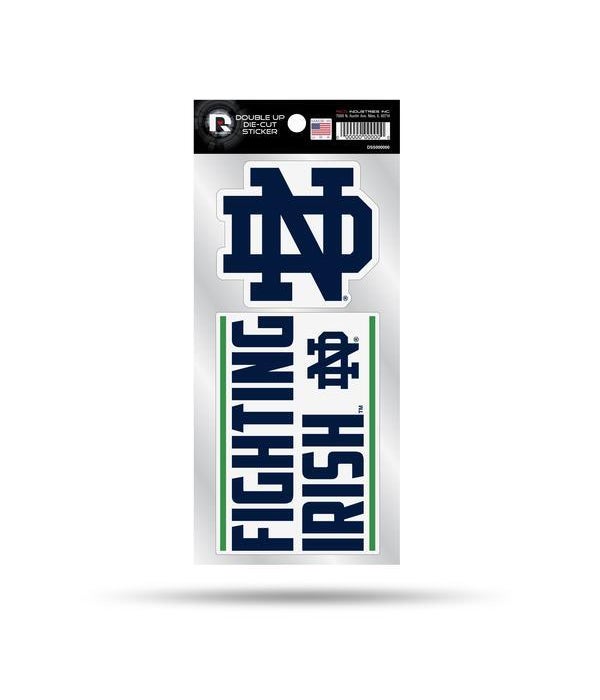 NOTRE DAME  FIGHTING IRISH DOUBLE UP DECAL