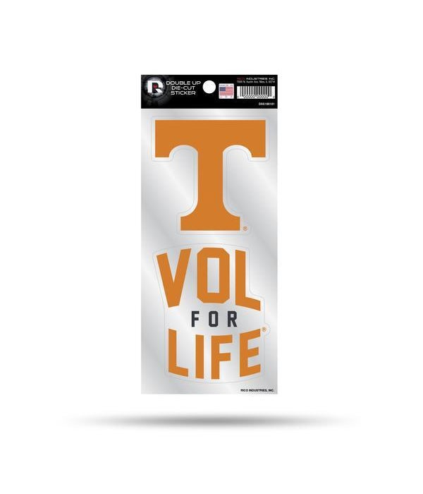 TENNESSEE VOLUNTEERS DOUBLE UP DECAL