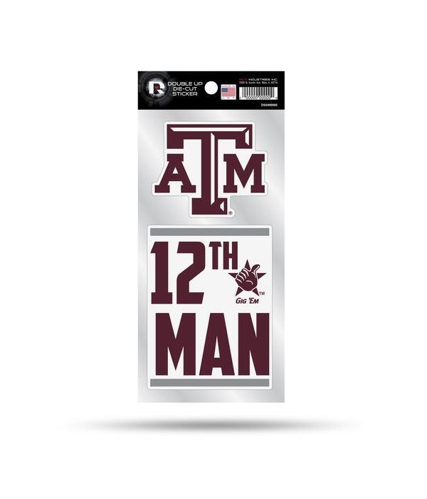 TEXAS A&M  AGGIES DOUBLE UP DECAL