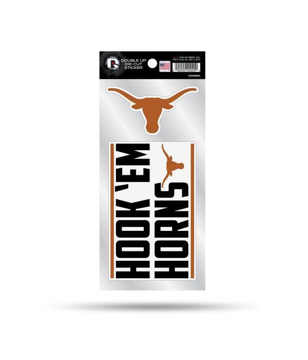 TEXAS LONGHORNS DOUBLE UP DECAL