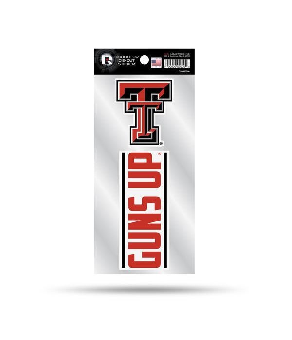 TEXAS TECH RED RAIDERS DOUBLE UP DECAL