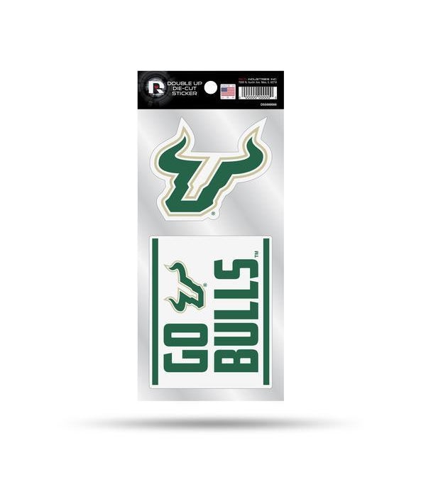 UNIVERSITY OF SOUTH FLORIDA BULLS DOUBLE UP DECAL