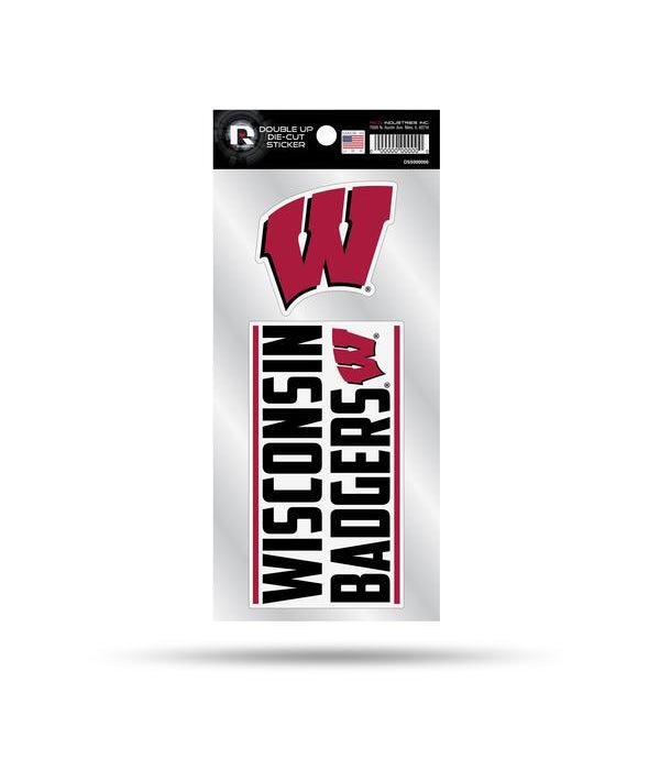 WISCONSIN BADGERS DOUBLE UP DECAL