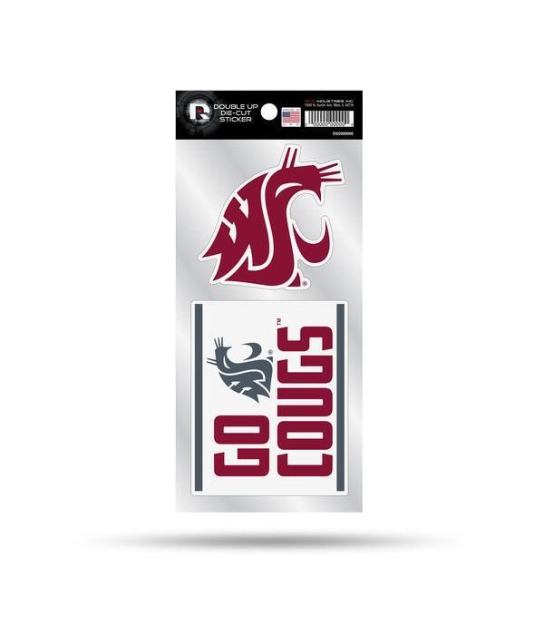WASHINGTON STATE COUGARS DOUBLE UP DECAL