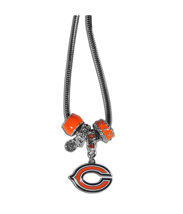 CHICAGO BEARS EURO BEADED NECKLACE