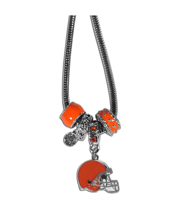 CLEVELAND BROWNS EURO BEADED NECKLACE