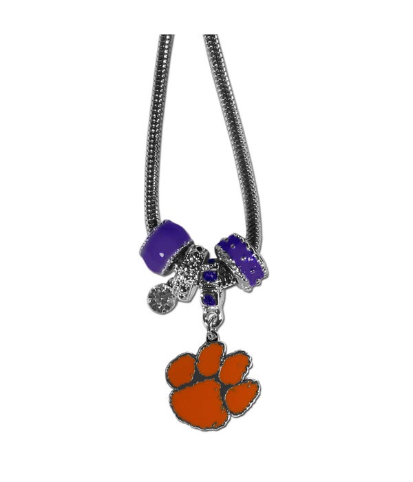 CLEMSON TIGERS EURO BEADED NECKLACE