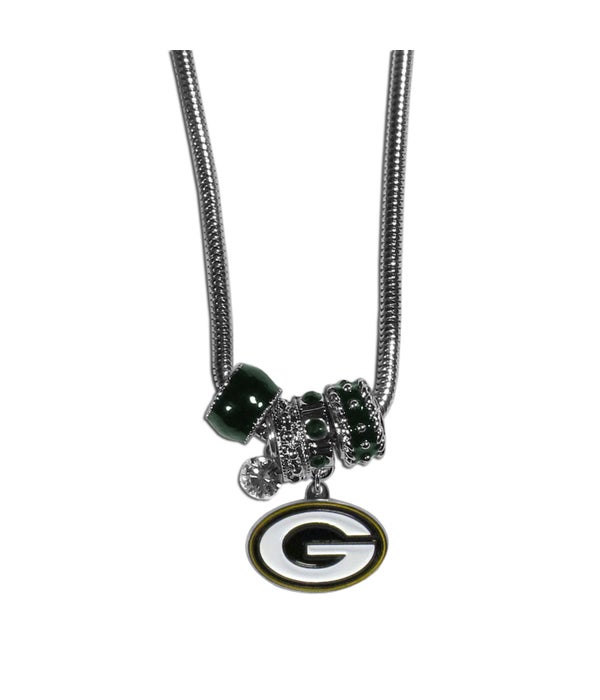 GREEN BAY PACKERS EURO BEADED NECKLACE