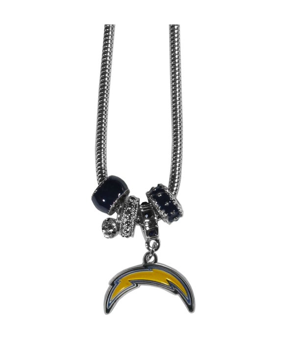 LOS ANGELES CHARGERS EURO BEADED NECKLACE