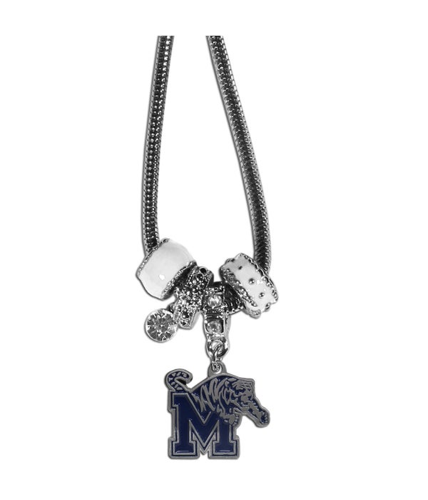 MEMPHIS TIGERS EURO BEADED NECKLACE