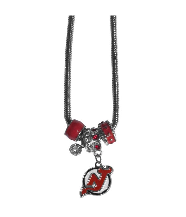 NEW JERSEY DEVILS EURO BEADED NECKLACE