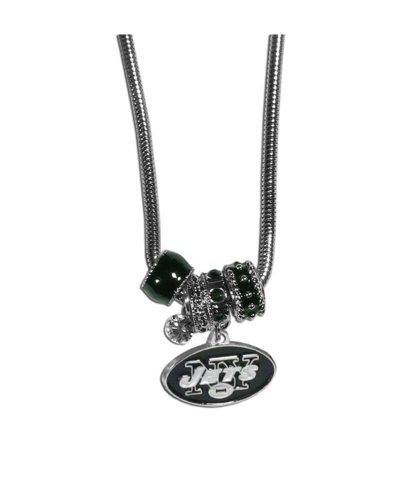 NEW YORK JETS EURO BEADED NECKLACE