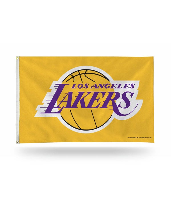 LOS ANGELES LAKERS YELLOW 3X5 FLAG