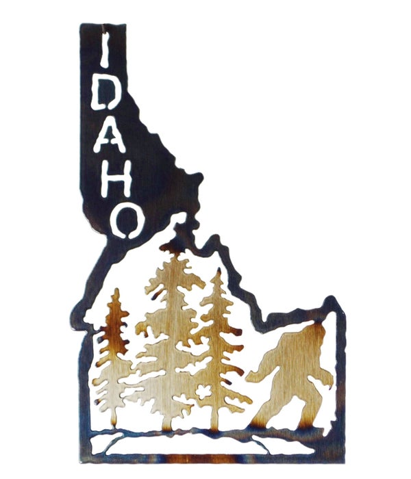 Idaho Map w/Big Foot Garden (Mini) Art