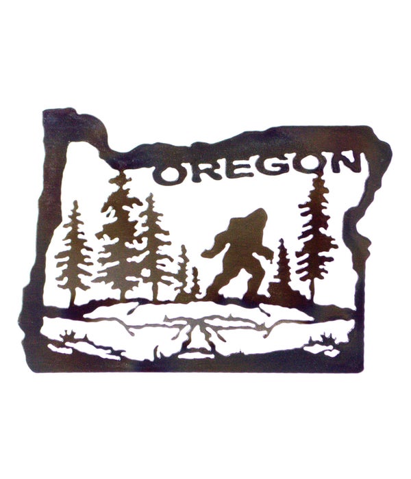 Oregon Map w/Big Foot (Mini) Art