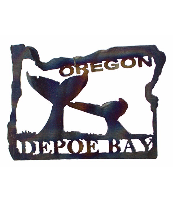 Oregon Map w/Depoe Bay Garden (Mini) Art