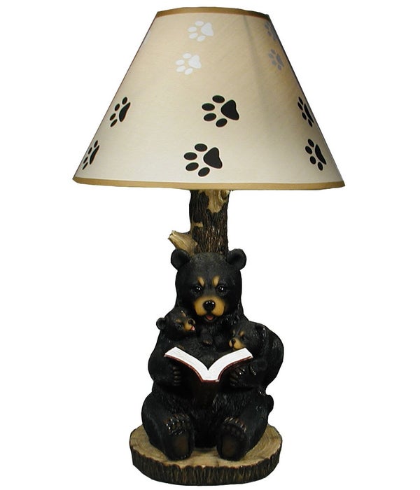 Reading Bear Lamp 20"
