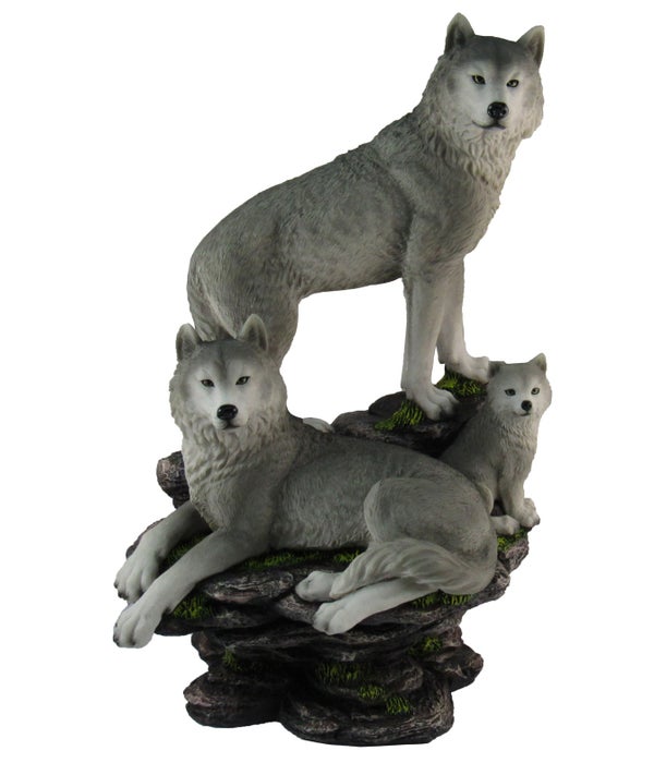 14" Wolf Family Pack  Figurine