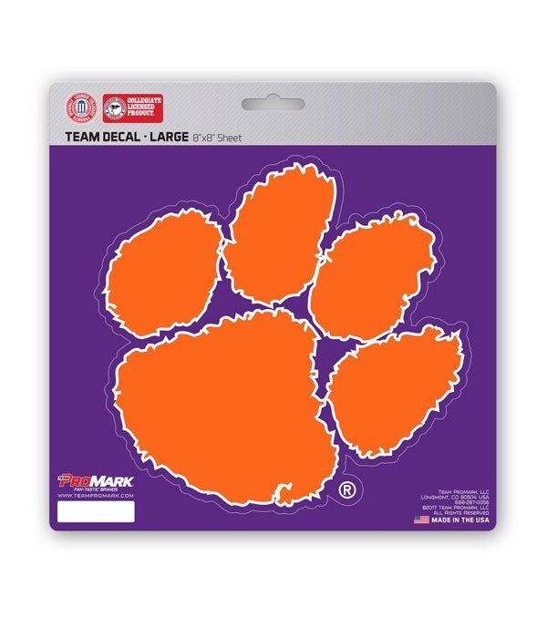 CLEMSON TIGERS LARGE DECAL