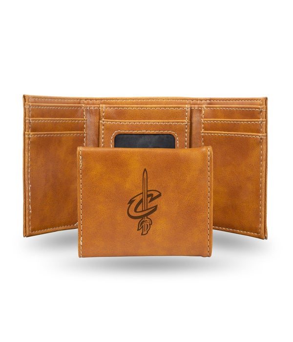 CLEVELAND CAVALIERS LASER ENGRAVED LEATHER WALLET