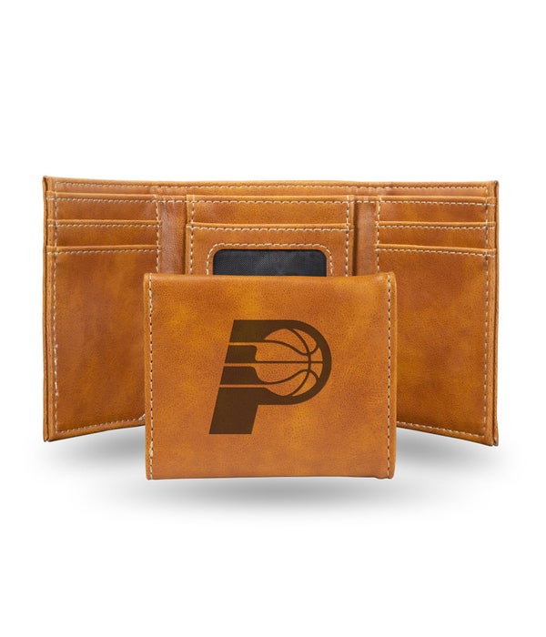 INDIANA PACERS LASER ENGRAVED LEATHER WALLET