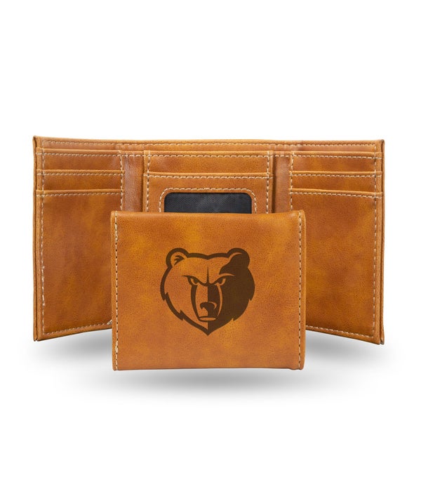 MEMPHIS TIGERS LASER ENGRAVED LEATHER WALLET