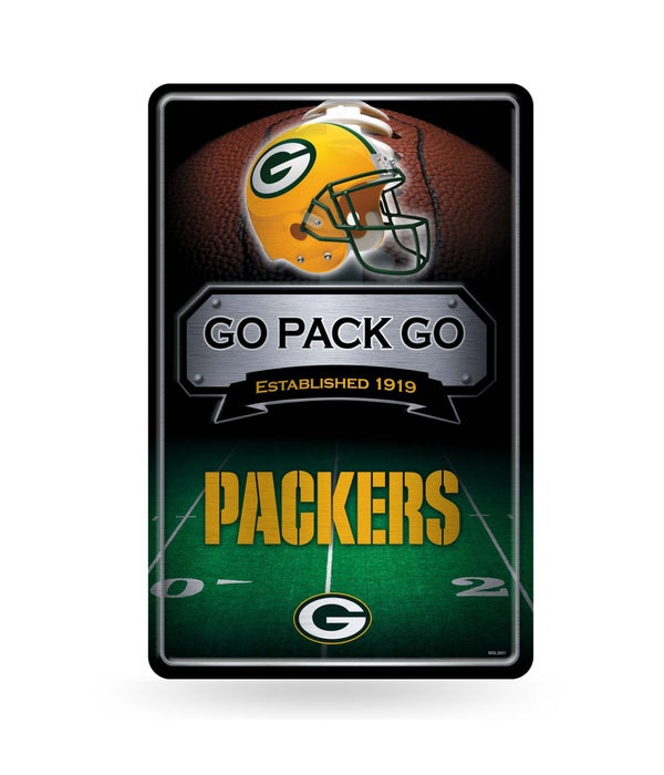 GREEN BAY PACKERS LARGE METAL SIGN