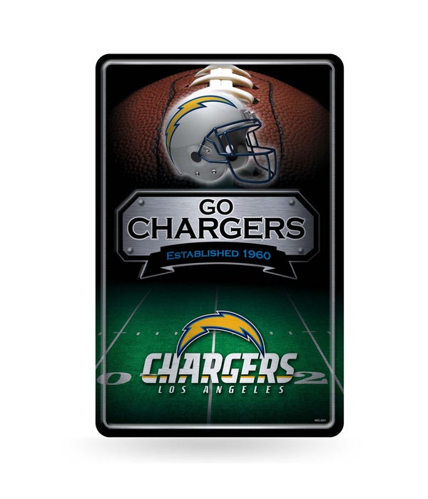 LOS ANGELES CHARGERS LARGE METAL SIGN