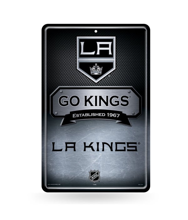 LOS ANGELES KINGS LARGE METAL SIGN