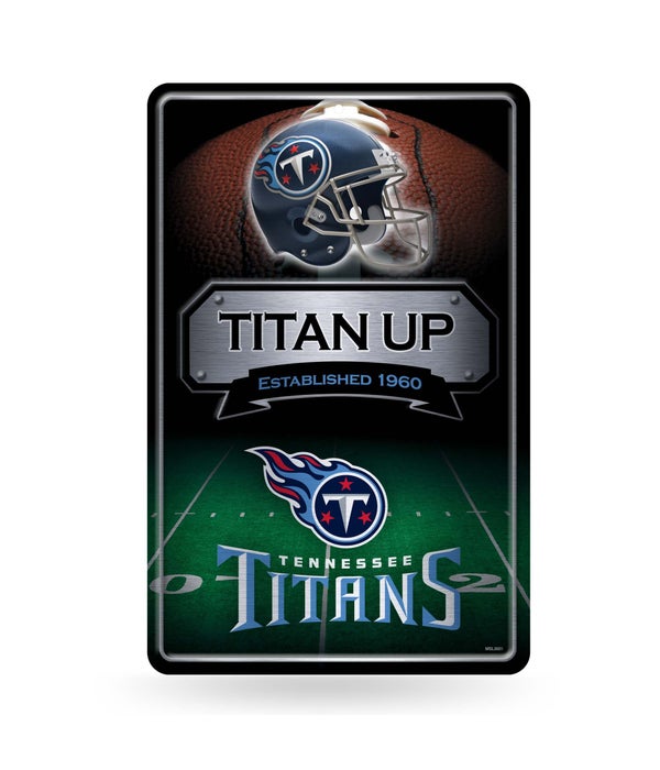 TENNESSEE TITANS LARGE METAL SIGN