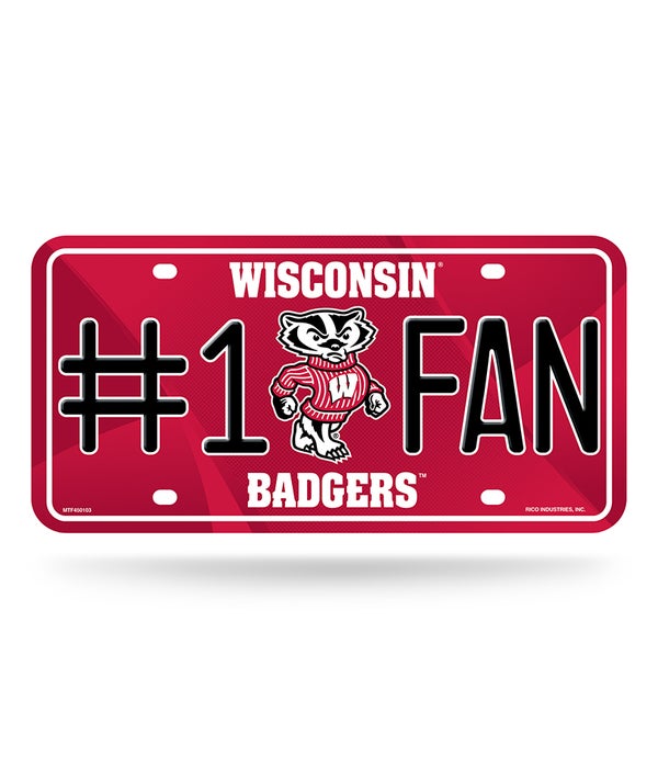 WI BADGERS LICENSE PLATE