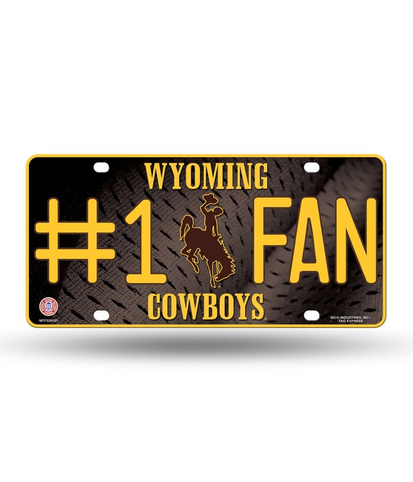 WYOMING COWBOYS LICENSE PLATE