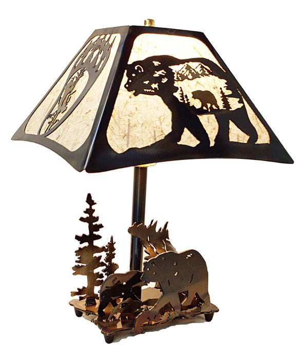 BEAR  13.5x7.5-Inch Square Shade Table Lamp