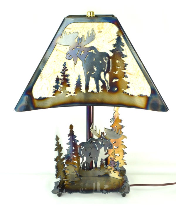MOOSE WITH TREES Mid-Size Table Lamp