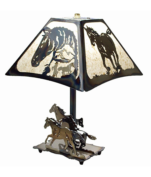 RUNNING HORSES  Small Size Table Lamp