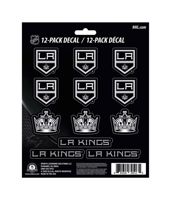 LOS ANGELES KINGS 12PK MINI DECAL