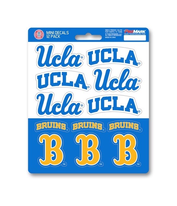 UCLA BRUINS 12PK MINI DECAL