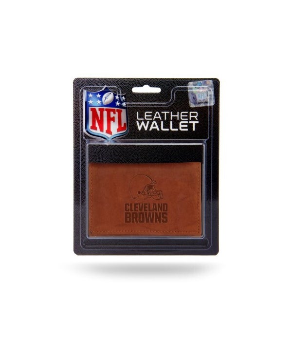 MANMADE LEATHER WALLET - CLEV BROWNS