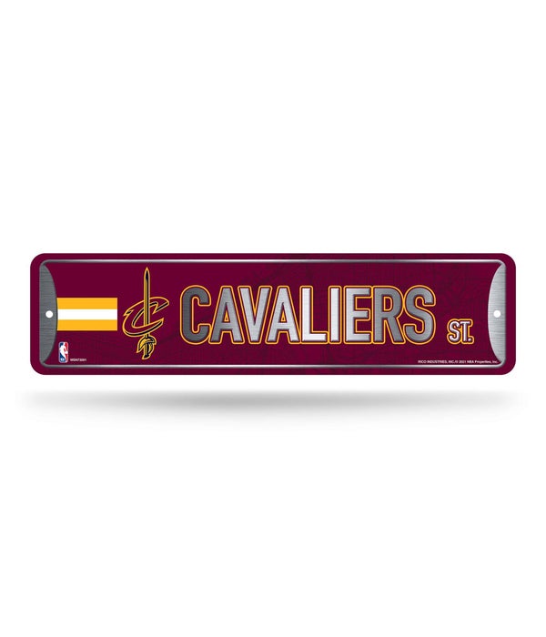 CLEVELAND CAVALIERS METAL STREET SIGN