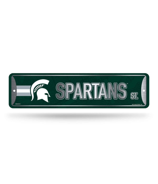 MICHIGAN STATE SPARTANS METAL STREET SIGN