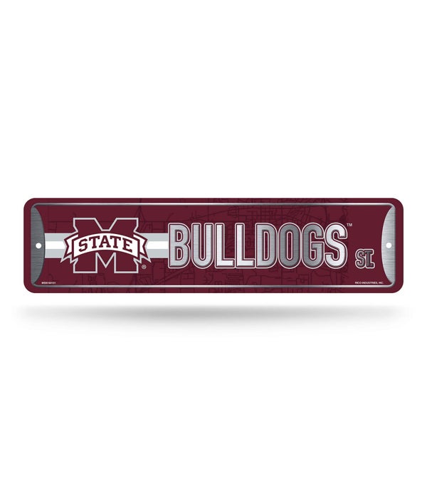 MISSISSIPPI STATE BULLDOGS METAL STREET SIGN