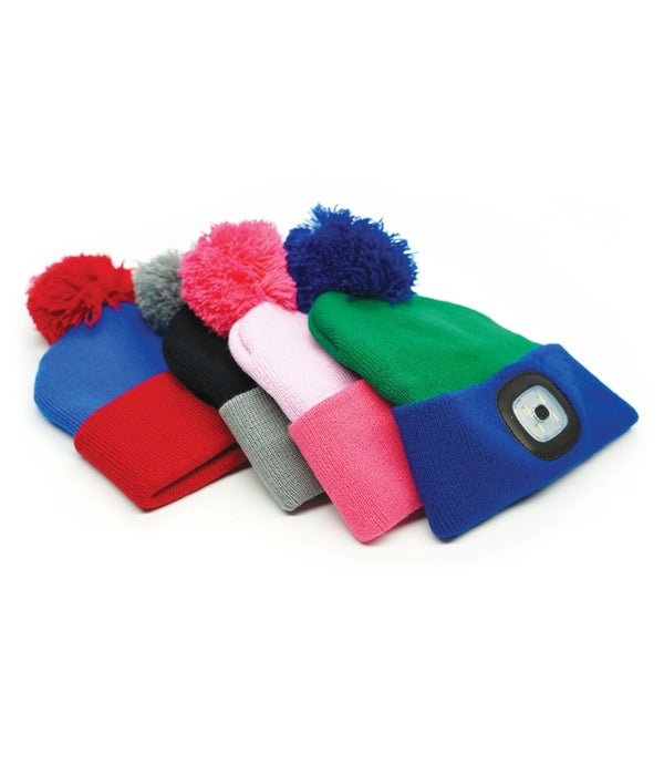Kids Rechargeable LED Beanie 24PC