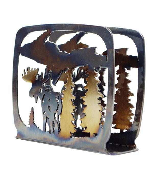 The Upper Peninsula with Moose 6x5.5 Napkin Holder