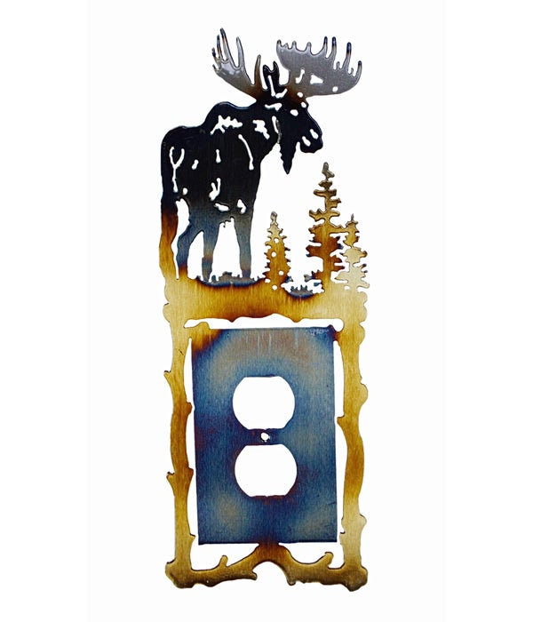 MOOSE WITH TREES Plug Cover