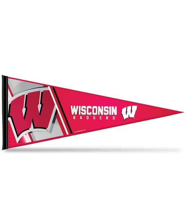 WISCONSIN BADGERS 12" X 30" PENNANT